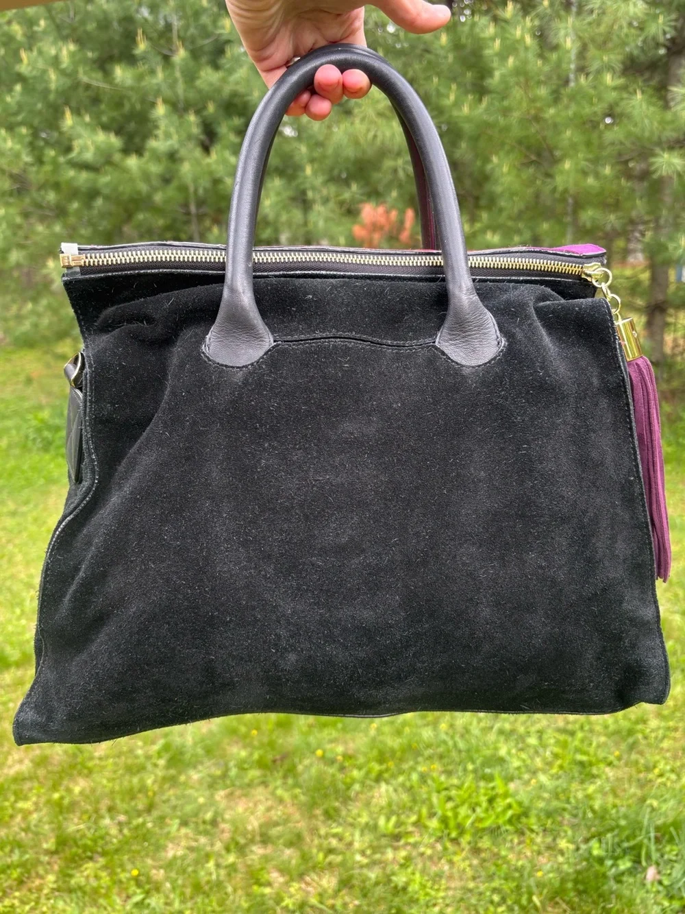Henri Bendel Suede Leather Shoulder Bag - Picture 17 of 17